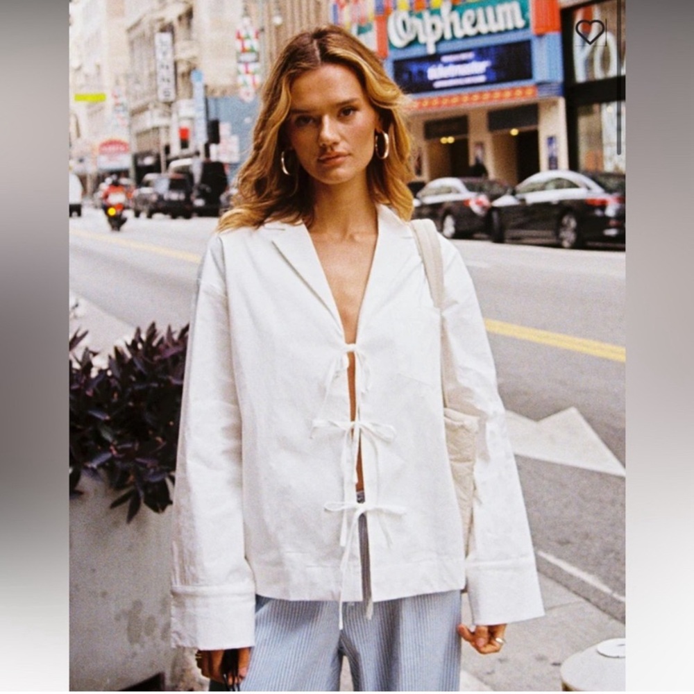 Princess Polly SPIRI SHIRT WHITE